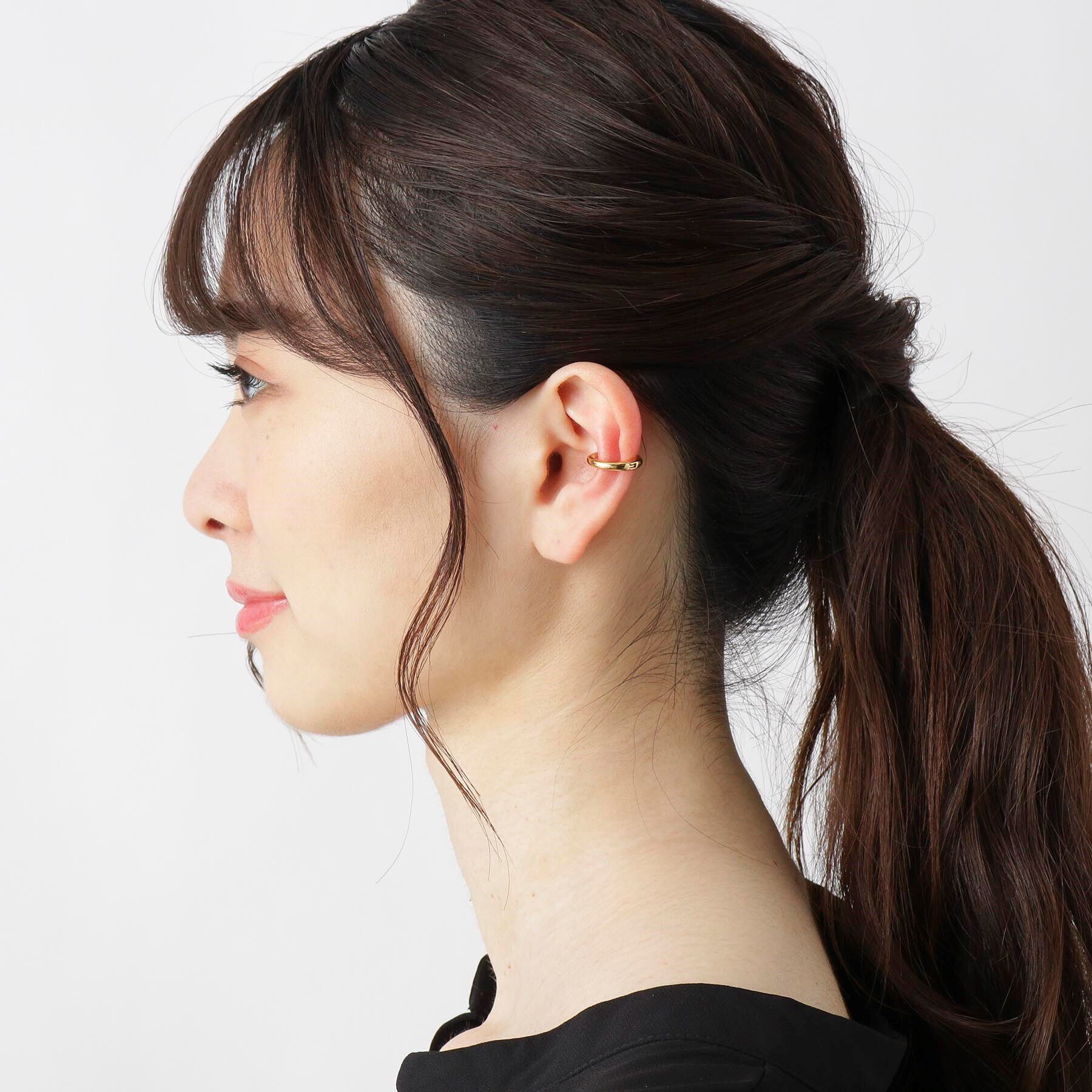 COCOSHNIK「シルバー 丸線中折れ イヤーカフ小」|イヤーカフ|