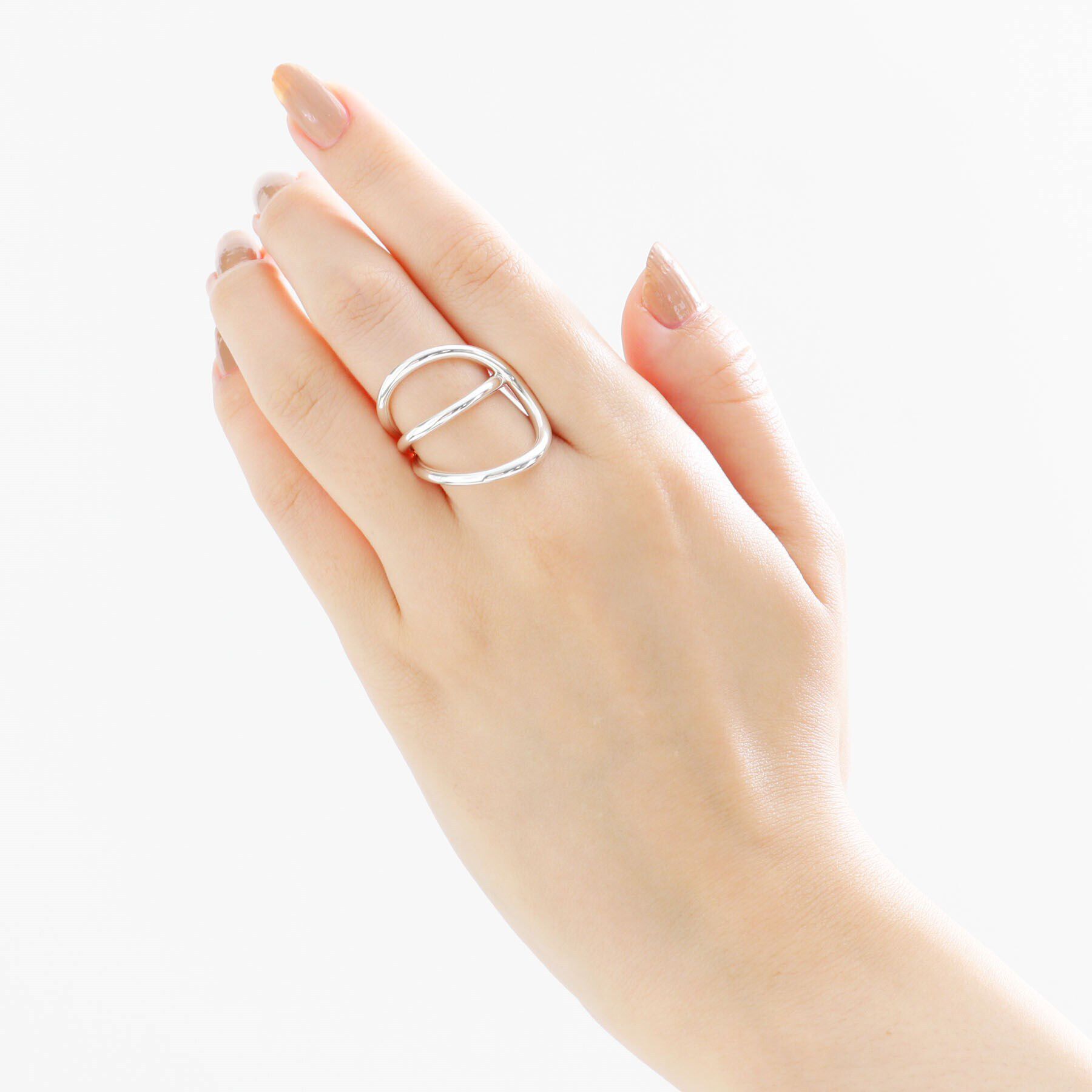 COCOSHNIK ONKITSCH「シルバー リングイヤーカフ ワイドハング」|リング|