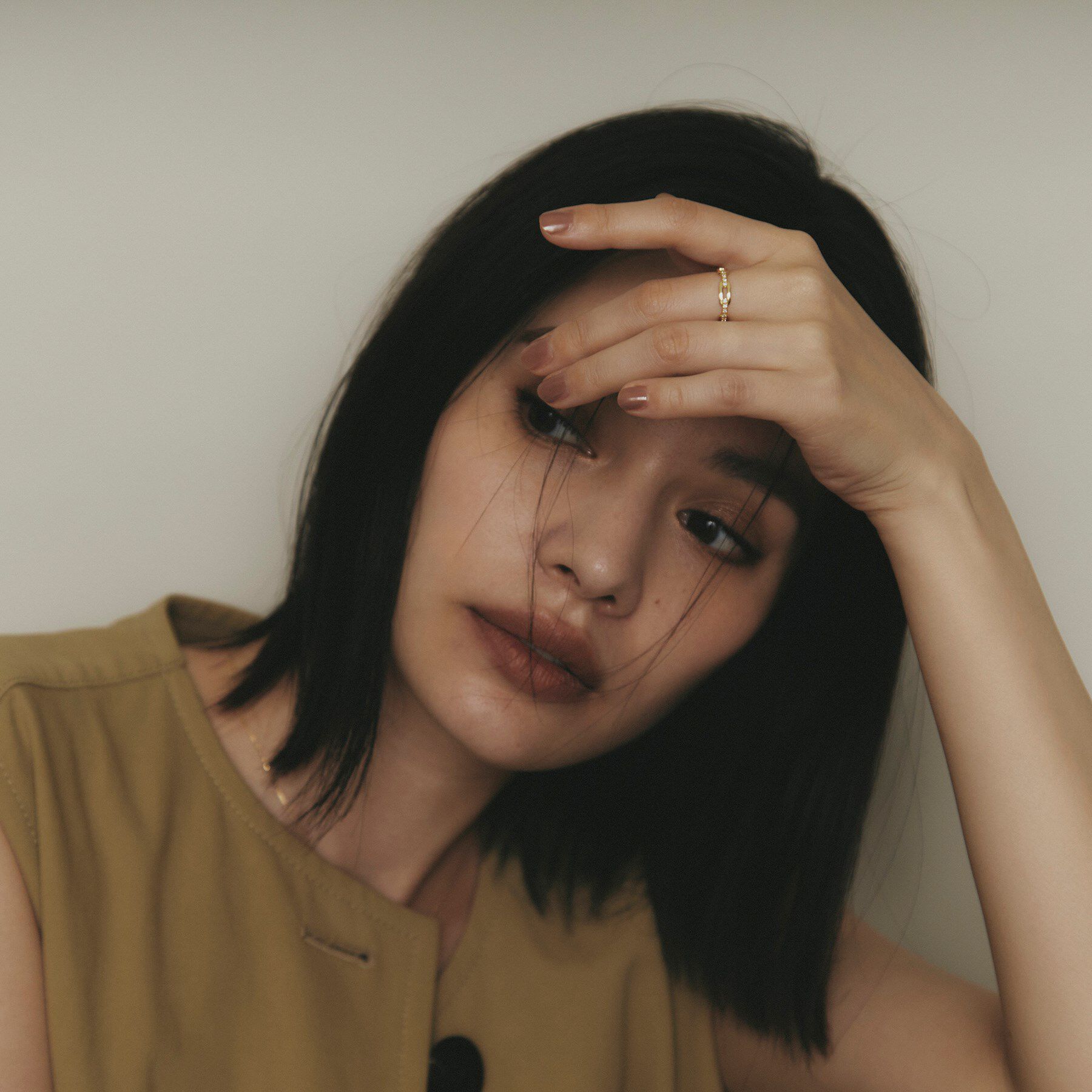 COCOSHNIK「K18ダイヤモンド ケーブルチェーンモチーフ リング」|リング|