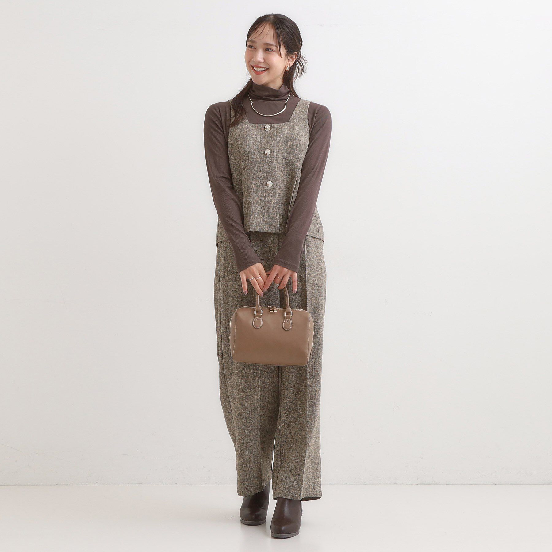 SHOO･LA･RUE「【S-LL/吸湿発熱】なめらかとろみ インナータートル」|Tシャツ・カットソー|