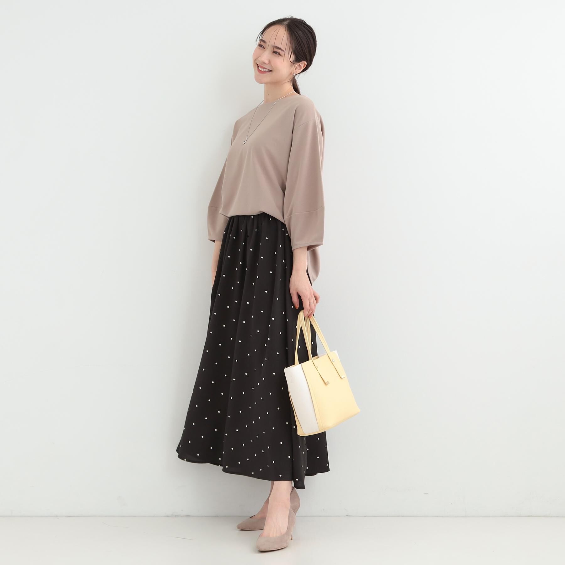 SHOO･LA･RUE「【着丈選べる】ふんわり揺れる アソート柄フレアスカート」|スカート|