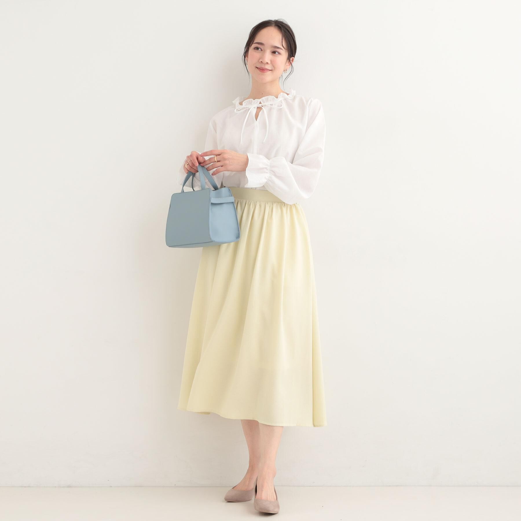 SHOO･LA･RUE「【着丈選べる】ふんわり揺れる アソート柄フレアスカート」|スカート|