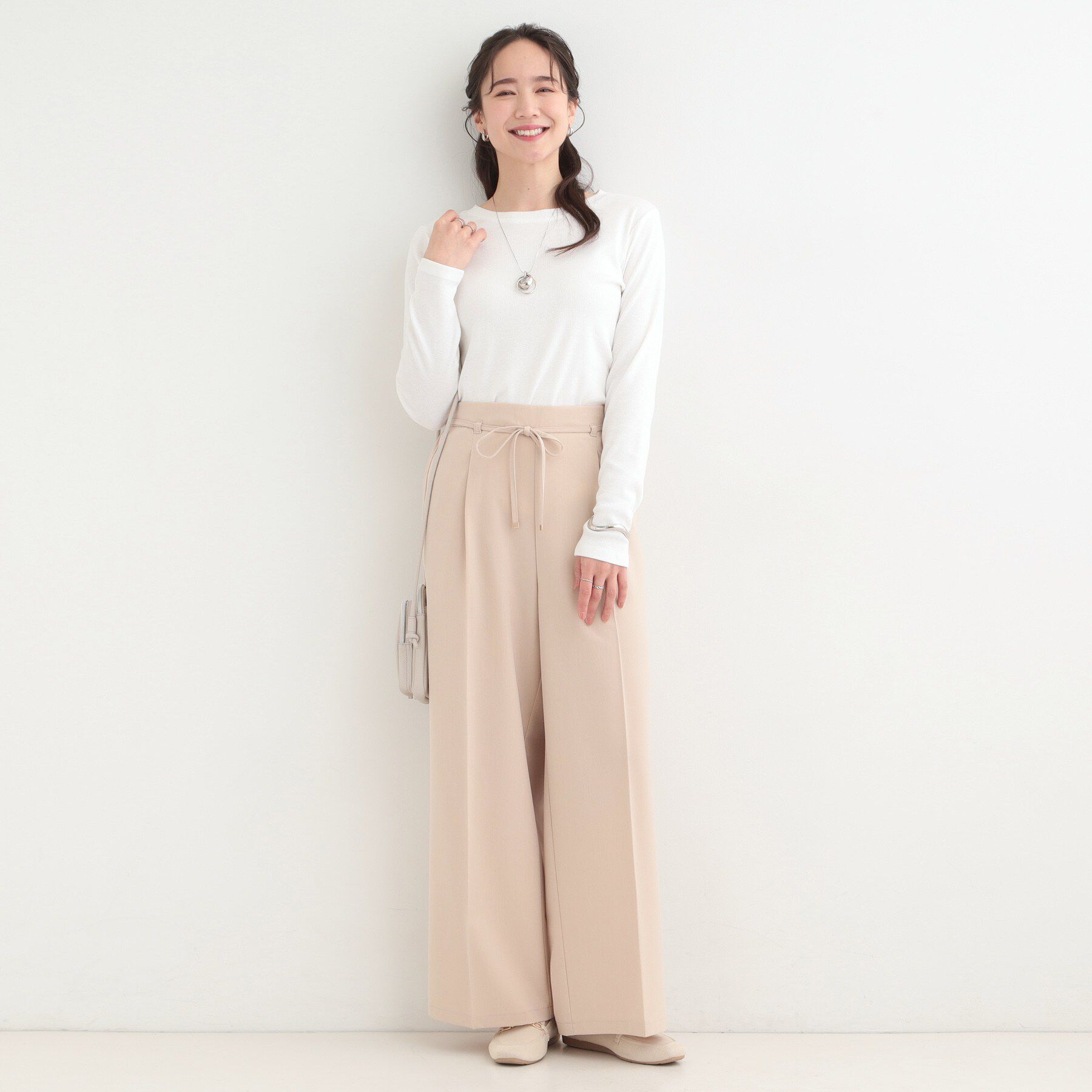 SHOO･LA･RUE「ベーシック テレコクルーネックインナー」|Tシャツ・カットソー|