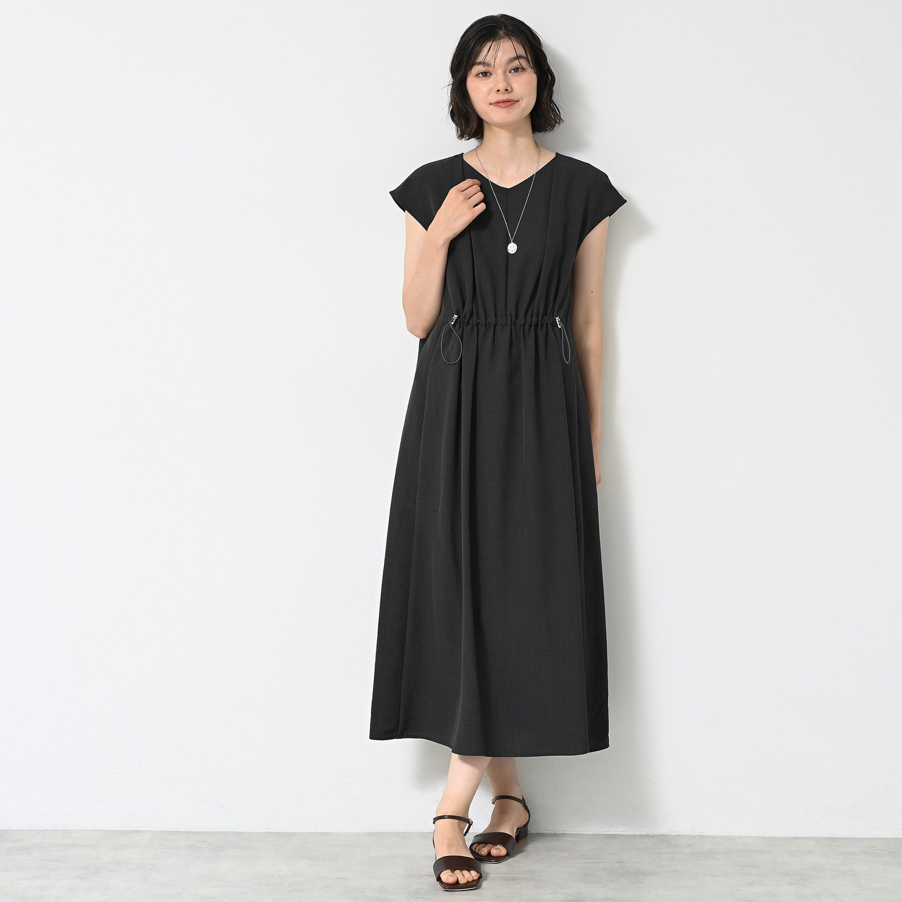 Dessin「【洗える】ウエストドロストリングワンピース」|ワンピース|