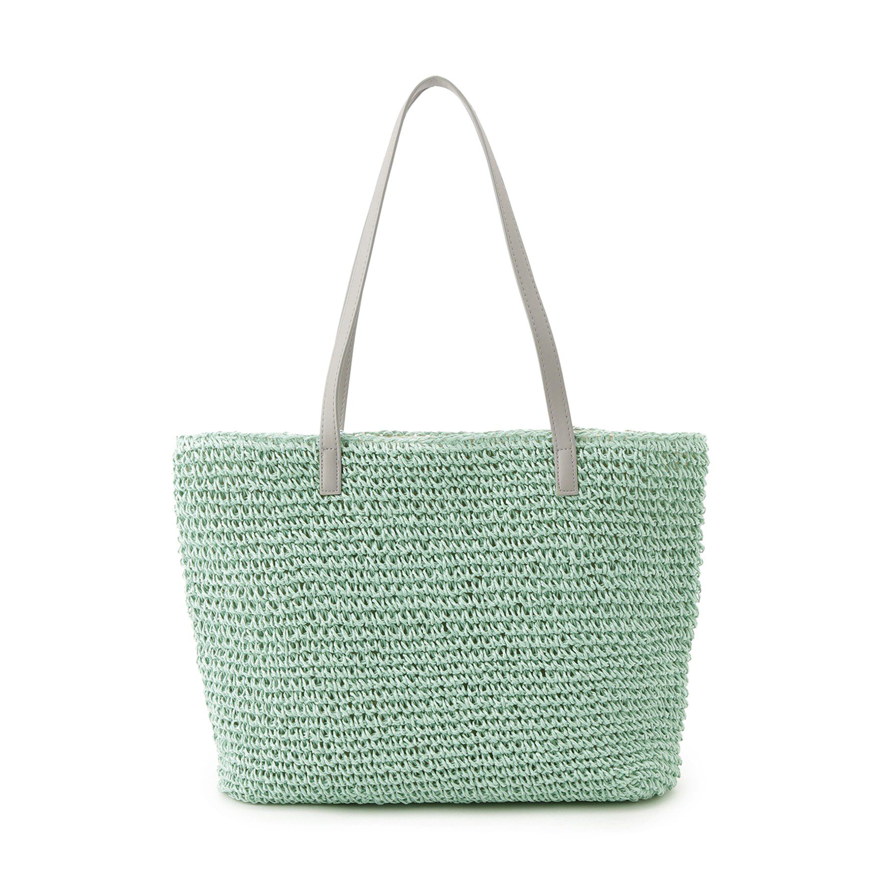 Dessin「ロゴ刺繍 ポンポンチャーム付き ペーパーメッシュトート」|トートバッグ|