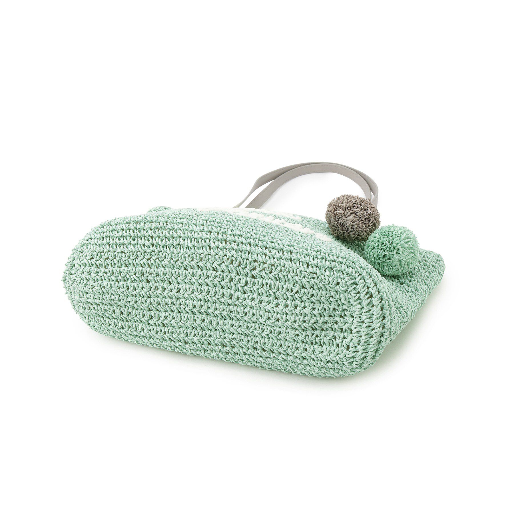 Dessin「ロゴ刺繍 ポンポンチャーム付き ペーパーメッシュトート」|トートバッグ|