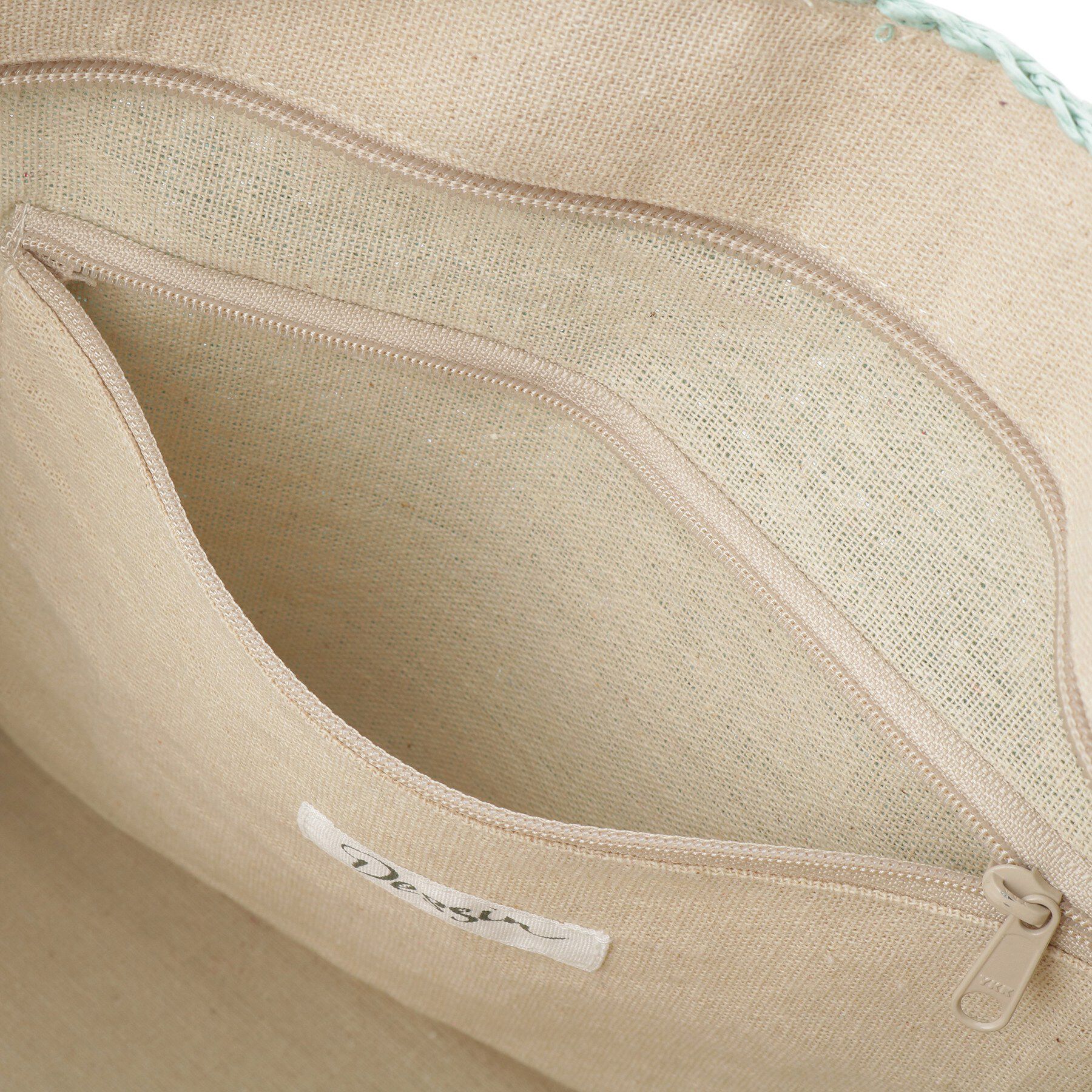 Dessin「ロゴ刺繍 ポンポンチャーム付き ペーパーメッシュトート」|トートバッグ|