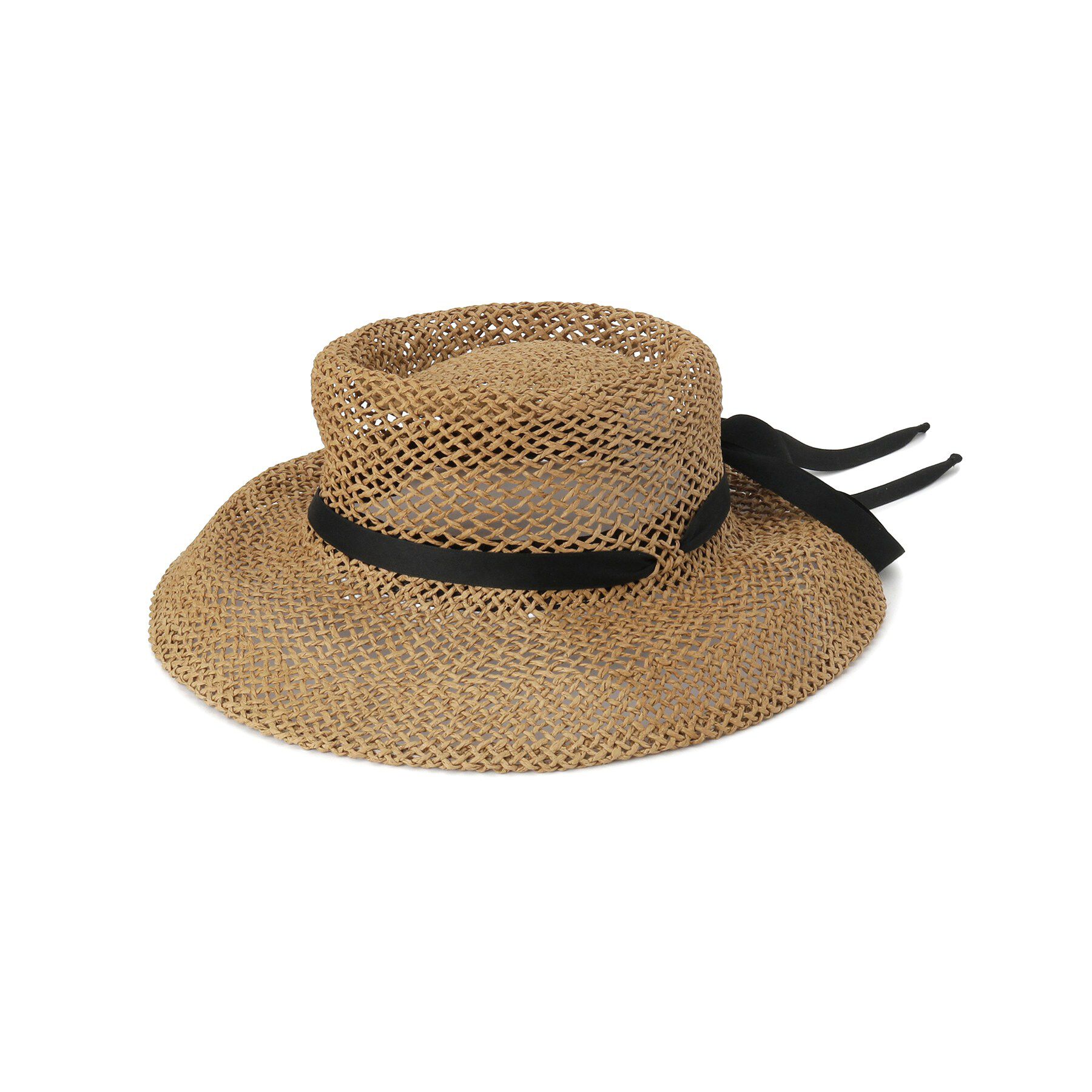 Dessin「透かし編み ペーパーハット」|ハット|ライトベージュ(05