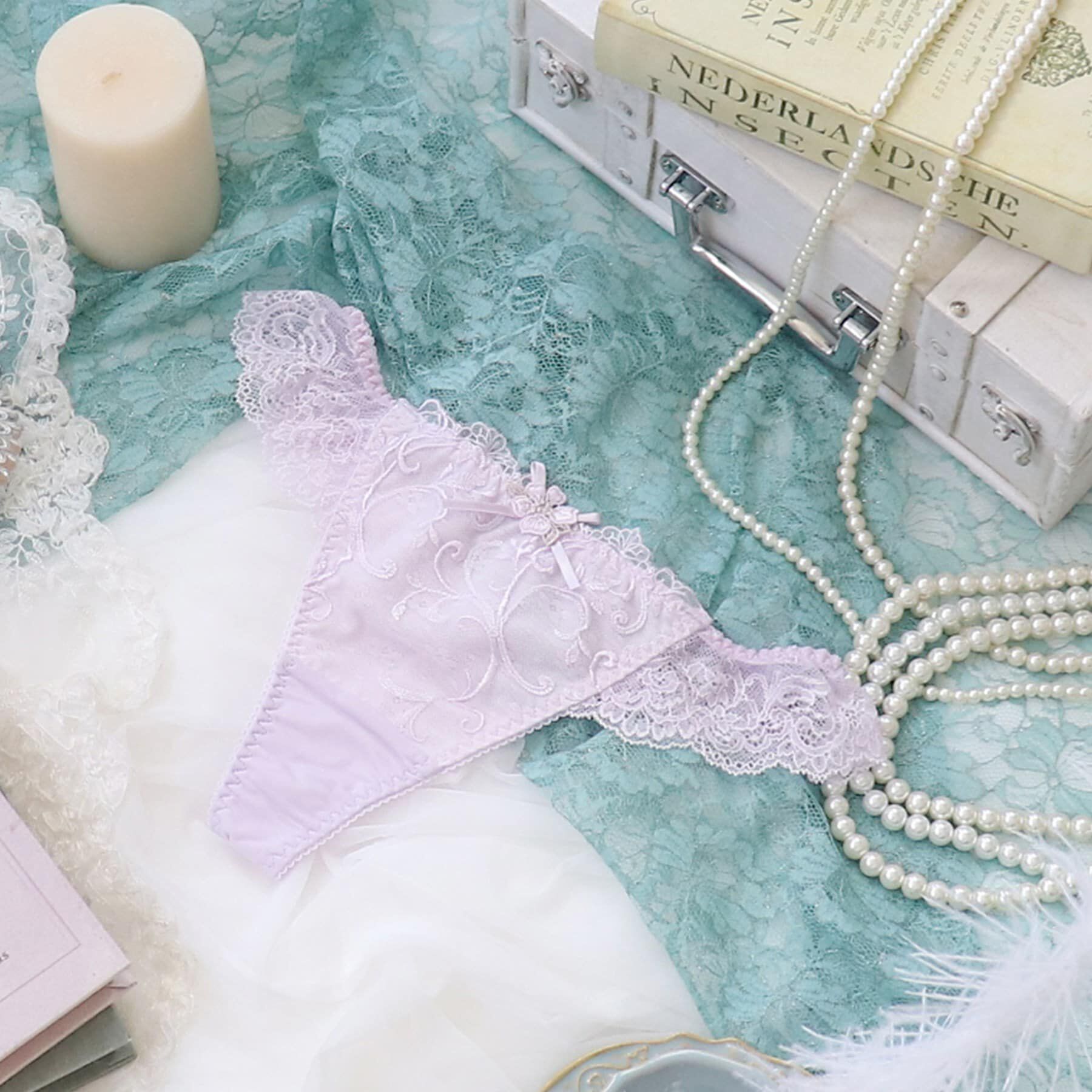 Risa Magli「マリッジ Tバックショーツ」|インナー|パープル(080)