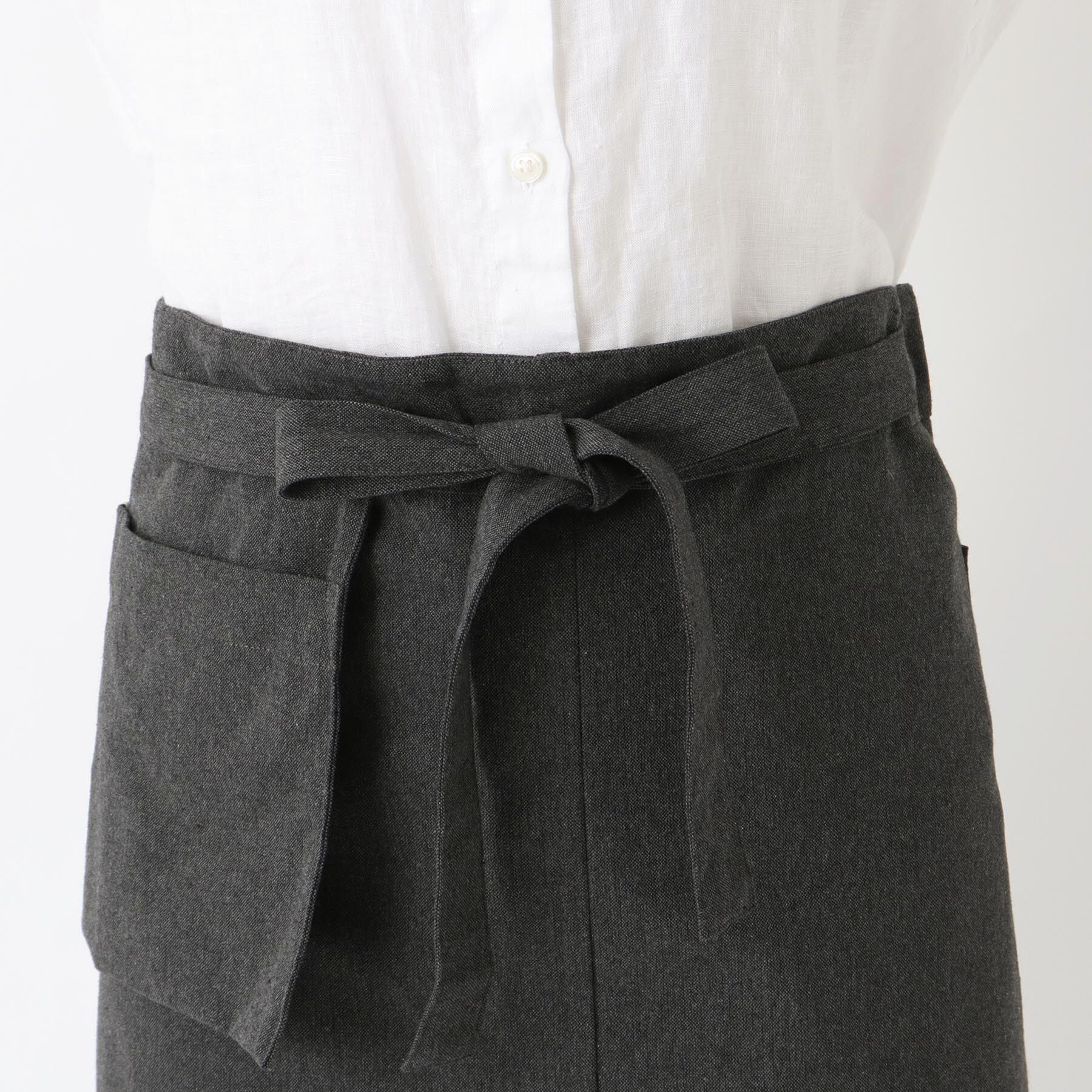 212 KITCHEN STORE「ギャルソンエプロン リサイクルコットン チャコール」|食器・キッチングッズ|