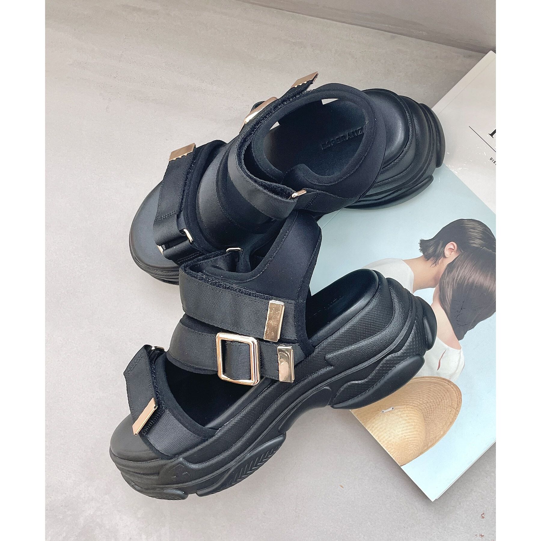 ESPERANZA「ゴールドバックルベルトスポサン 24SS」|サンダル|