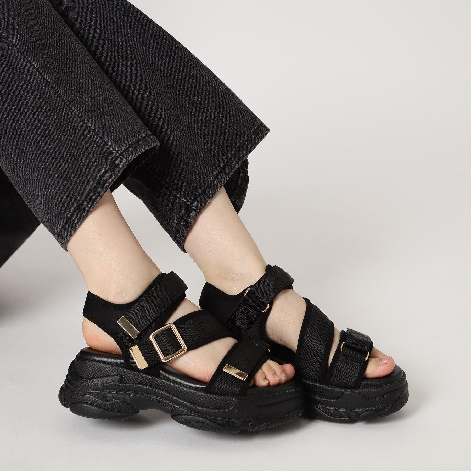 ESPERANZA「ゴールドバックルベルトスポサン 24SS」|サンダル|