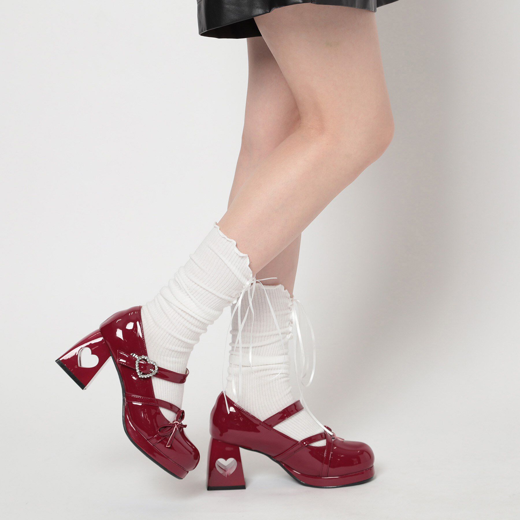 csT&P「厚底ハートヒールストラップパンプス」|パンプス|