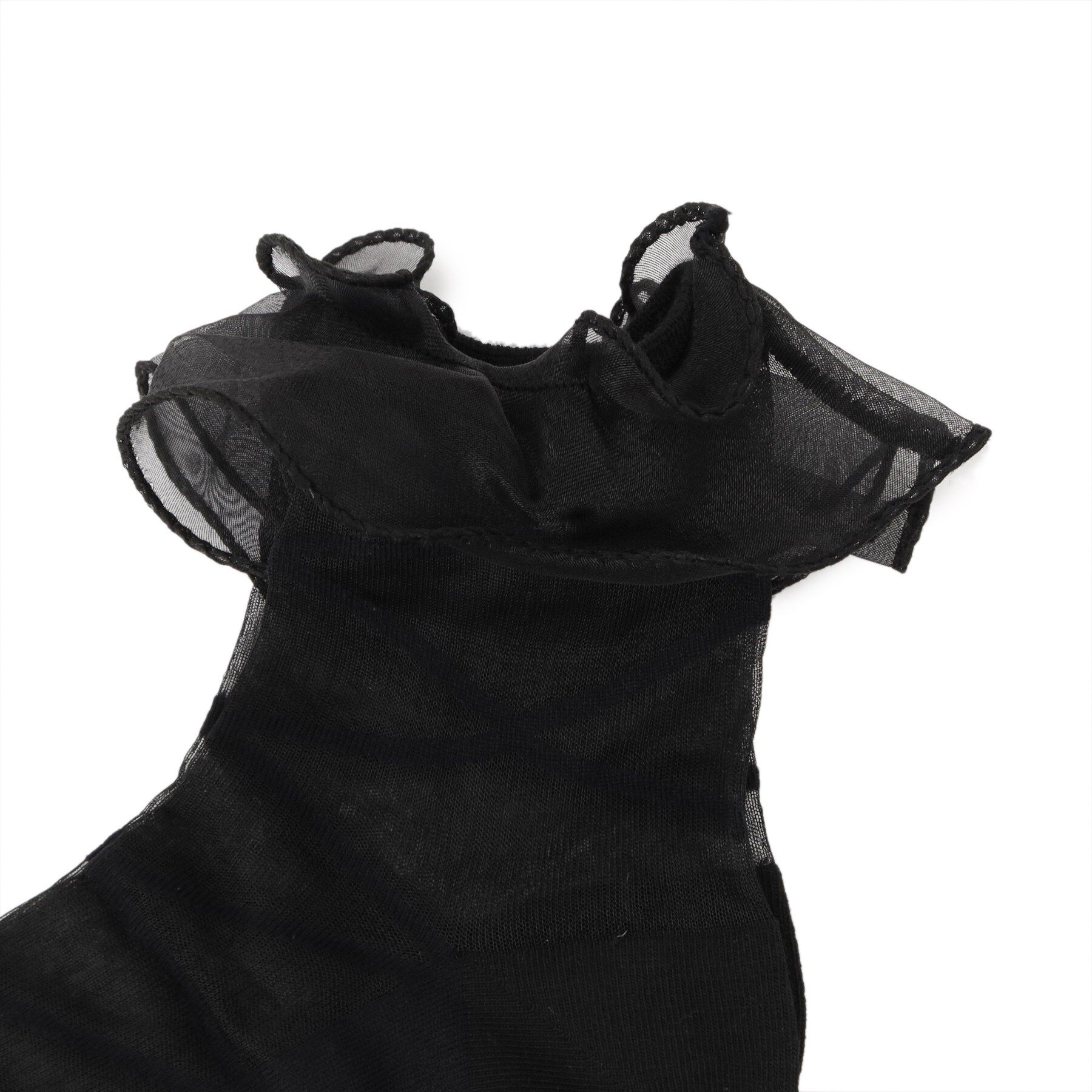 Doll Kiss「シースルーオーガンジーフリルレースアップ柄靴下」|ソックス|