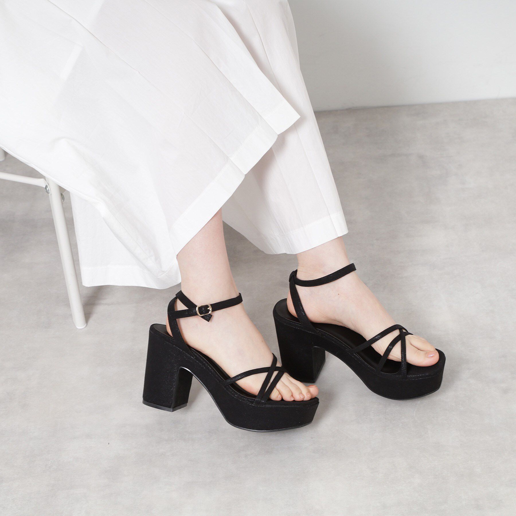 ESPERANZA「厚底アンクルベルトサンダル」|サンダル|