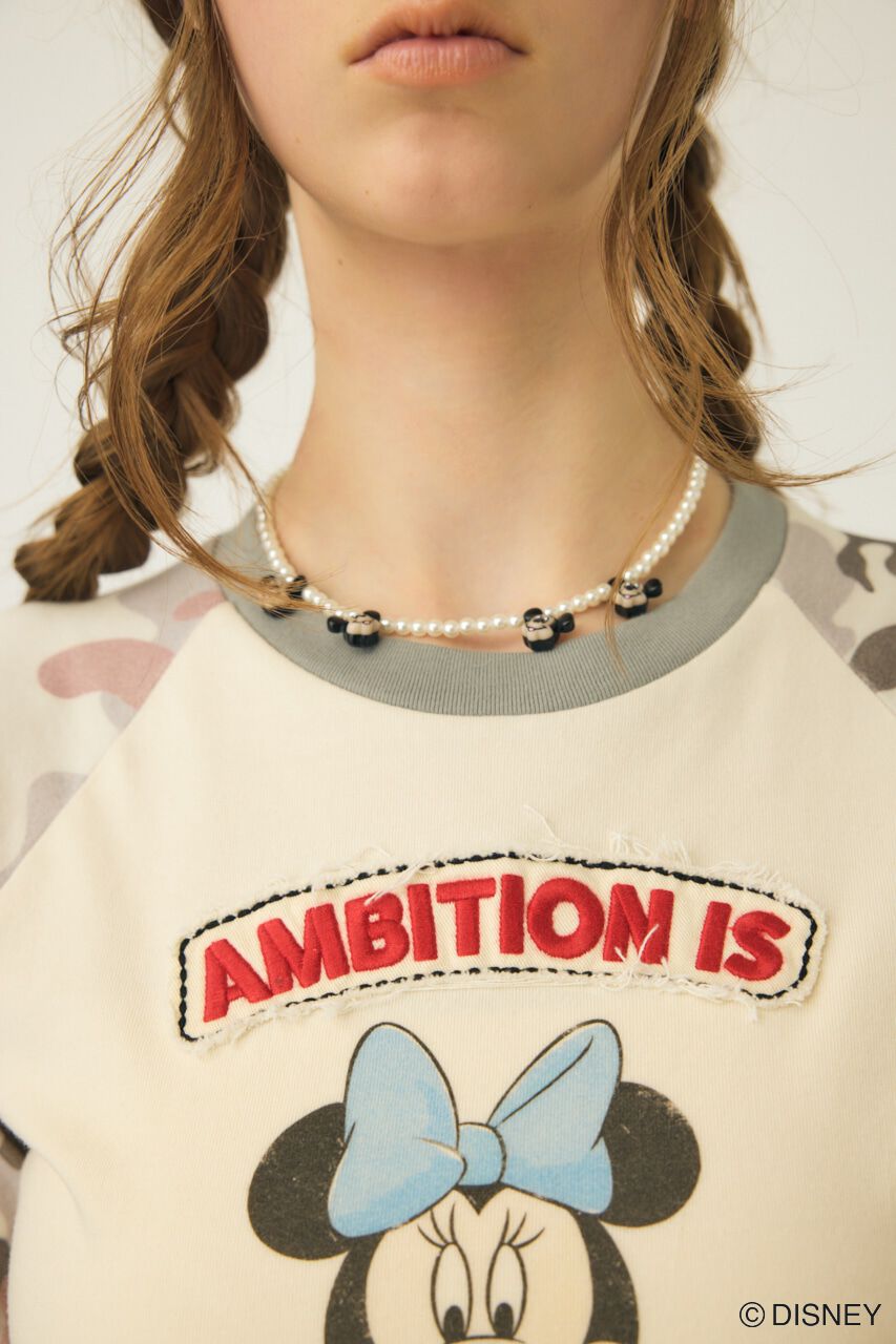 MOUSSY「MD PATCHED ラグランTシャツ / MINNIE」|Tシャツ・カットソー|