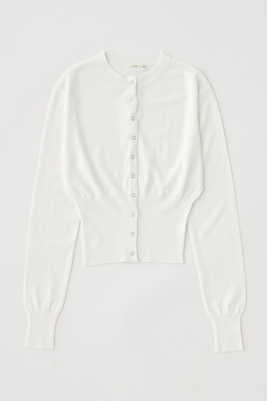 MOUSSY「WAIST SWITCHING カーディガン」|カーディガン|O/WHT1