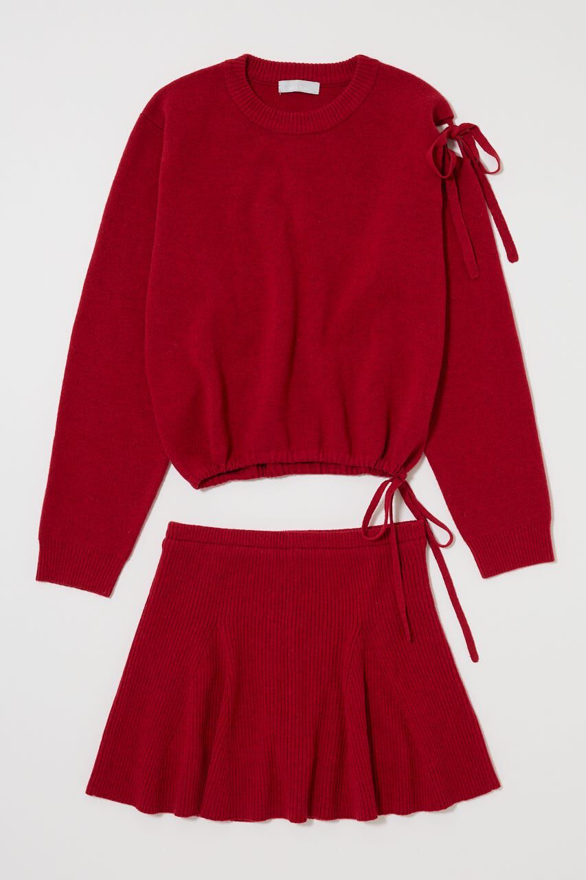MOUSSY「TIED RIBBON セーター & ミニスカート」|ワンピース|