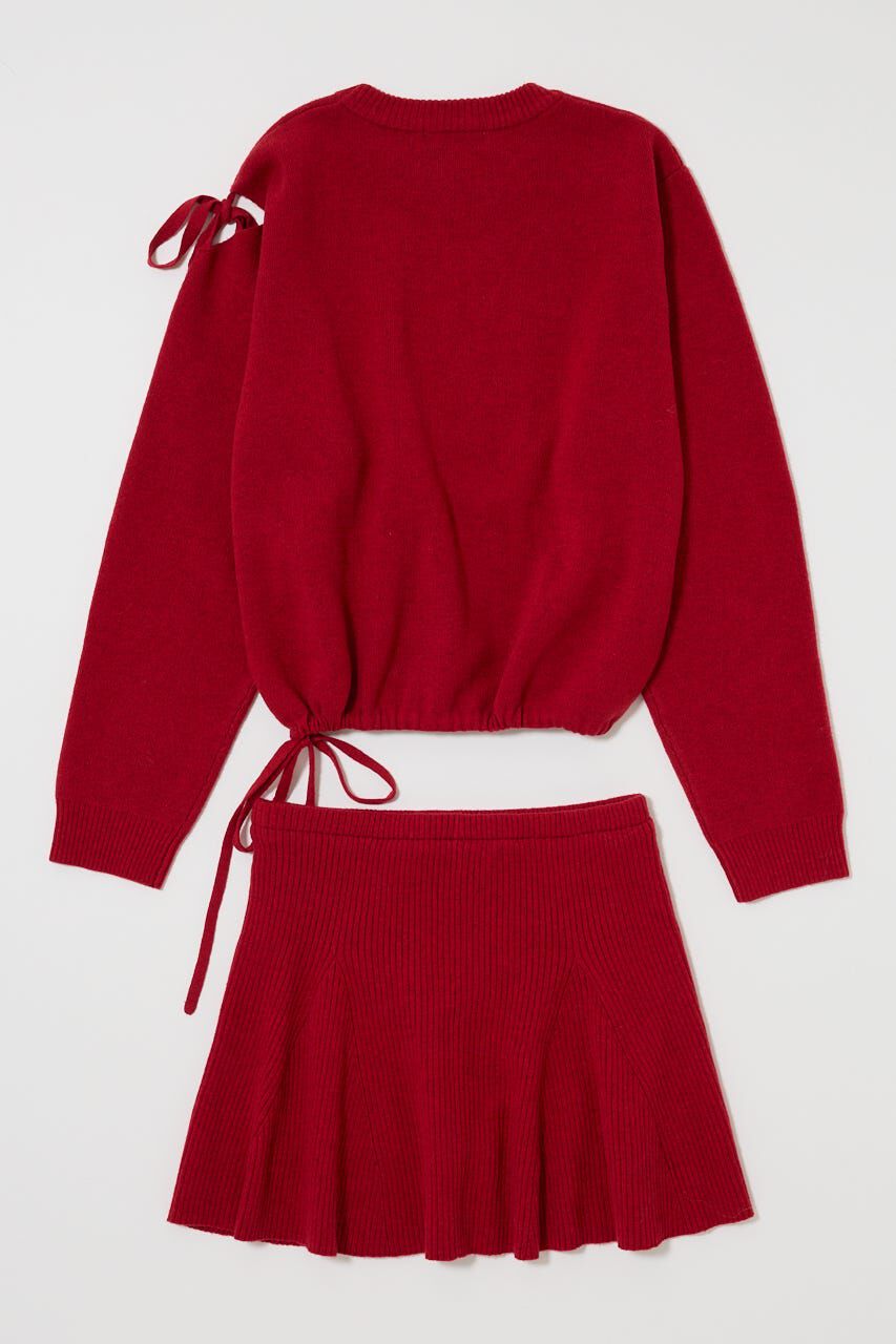 MOUSSY「TIED RIBBON セーター & ミニスカート」|ワンピース|