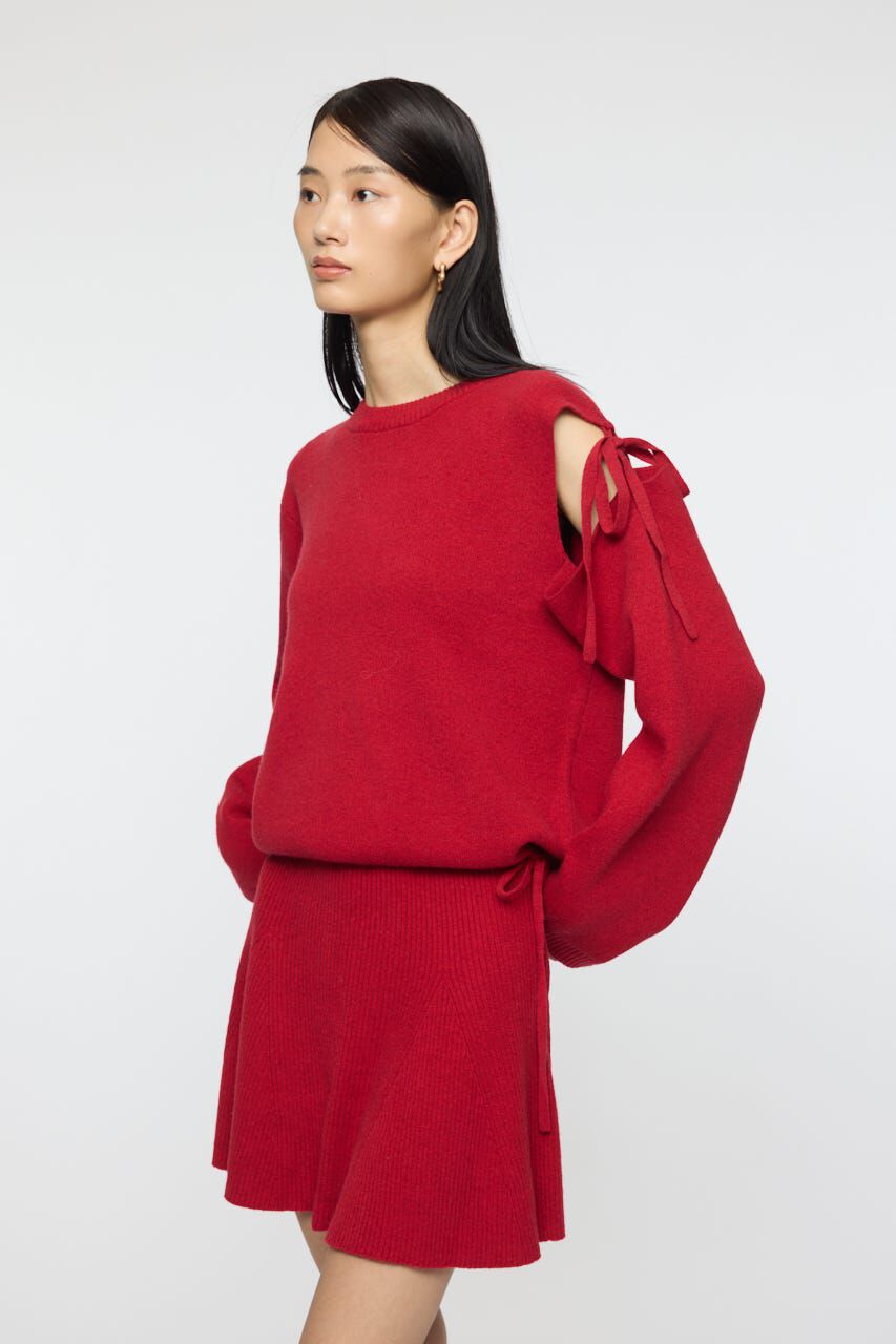 MOUSSY「TIED RIBBON セーター & ミニスカート」|ワンピース|