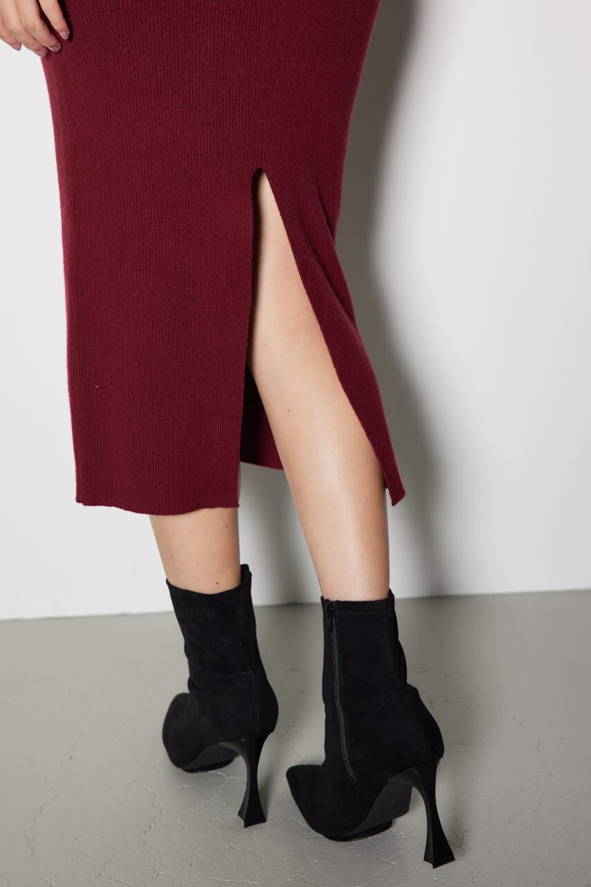 rienda「ロゴジャガードニットタイトワンピース」|ワンピース|