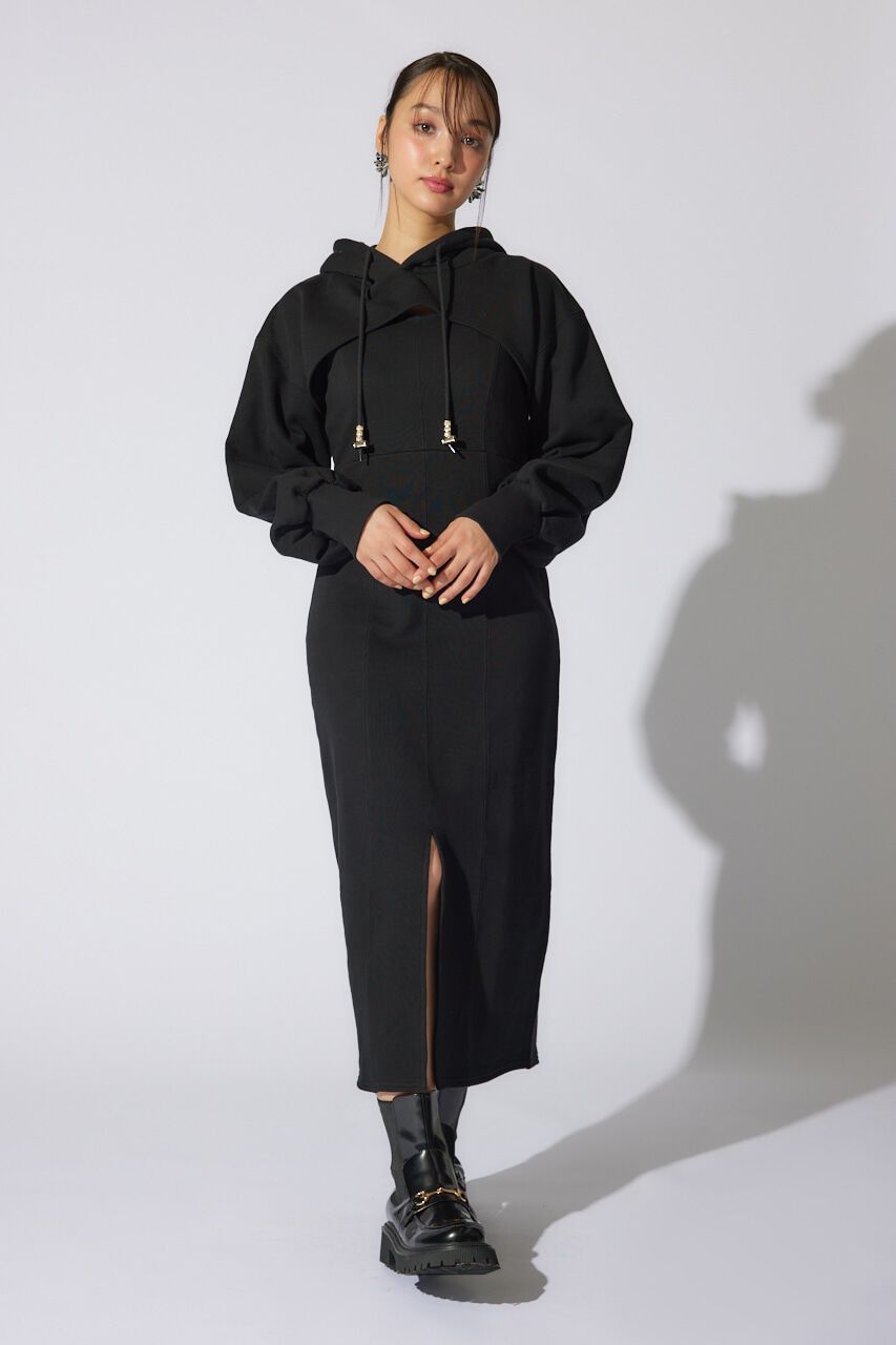 rienda「レイヤードパーカーワンピース」|ワンピース|