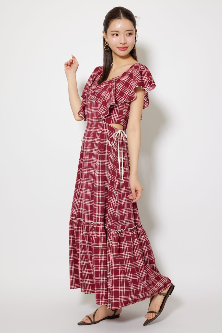 rienda「フリルウエストオープンワンピース」|ワンピース|