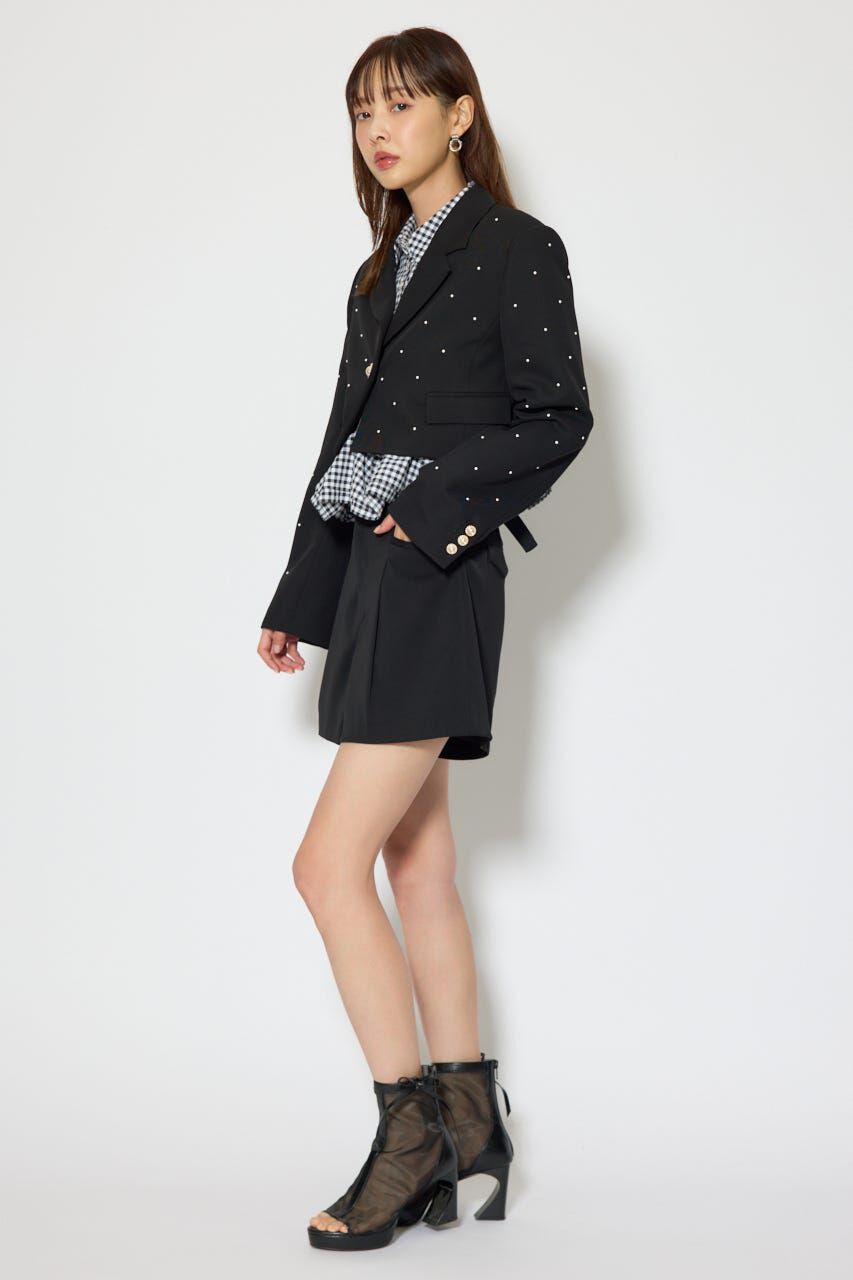rienda「パール付きシングルショートテーラードジャケット」|その他|