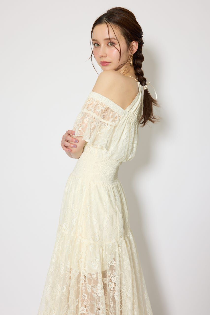 rienda「2WAYホルターネックレースロンパース」|ワンピース|