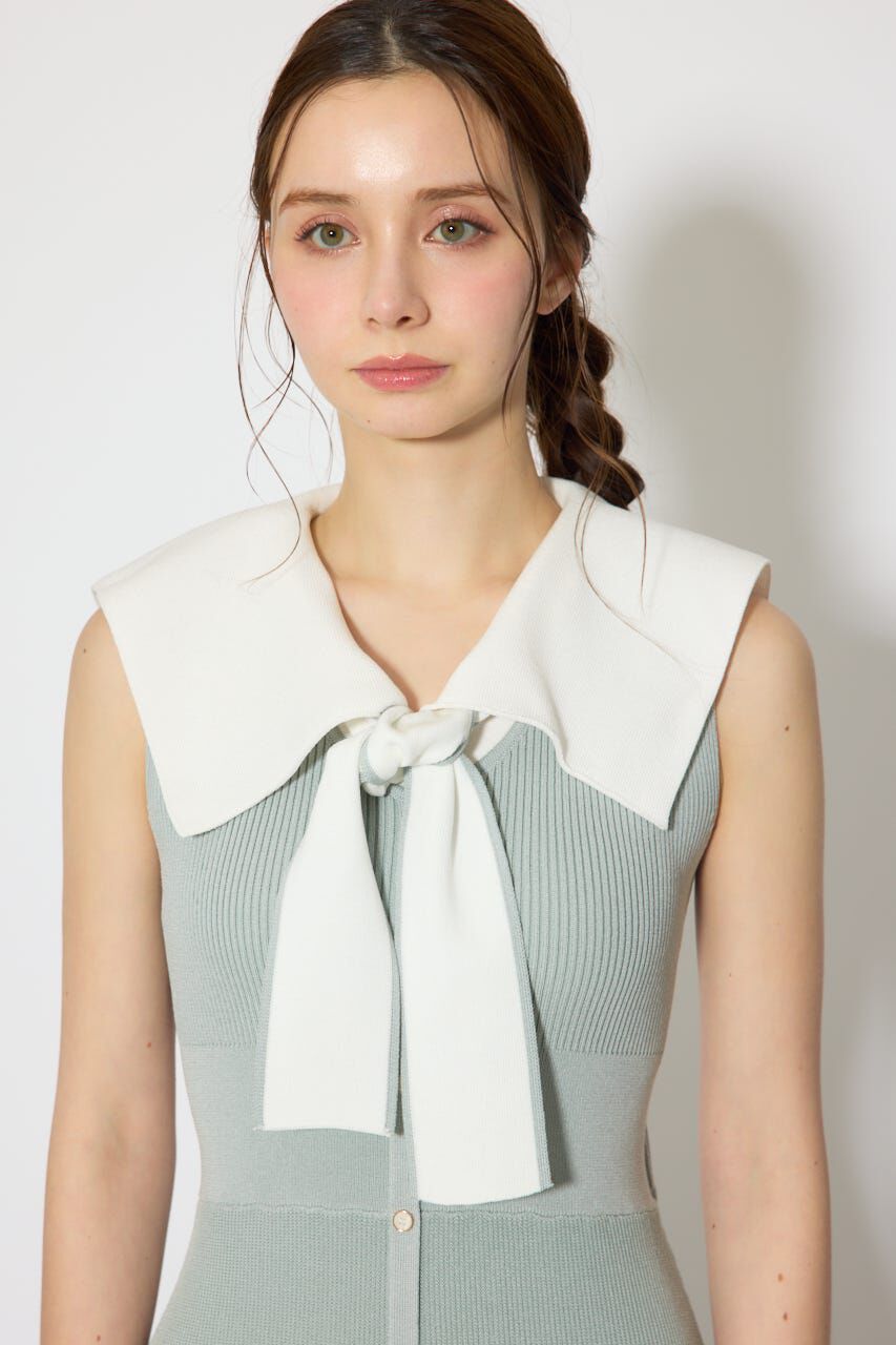 rienda「セーラーカラーニットマーメイドワンピース」|ワンピース|