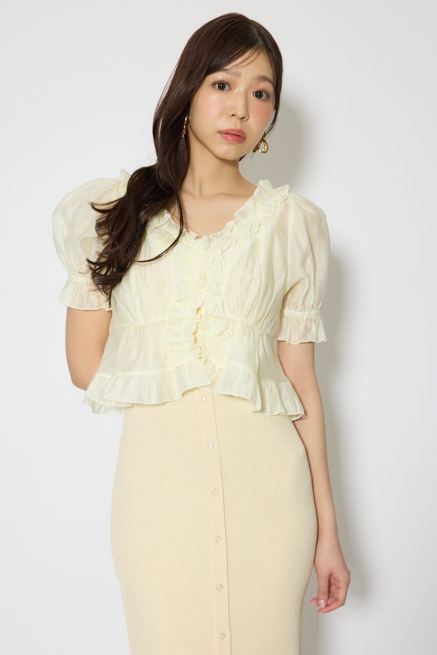 rienda「シフォンカーデセットタイトニットワンピース」|ワンピース|