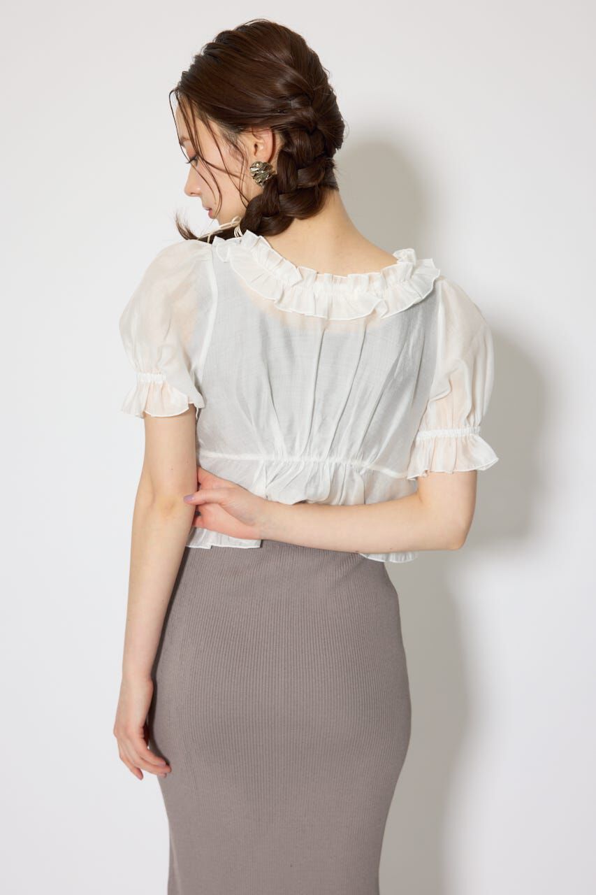 rienda「シフォンカーデセットタイトニットワンピース」|ワンピース|