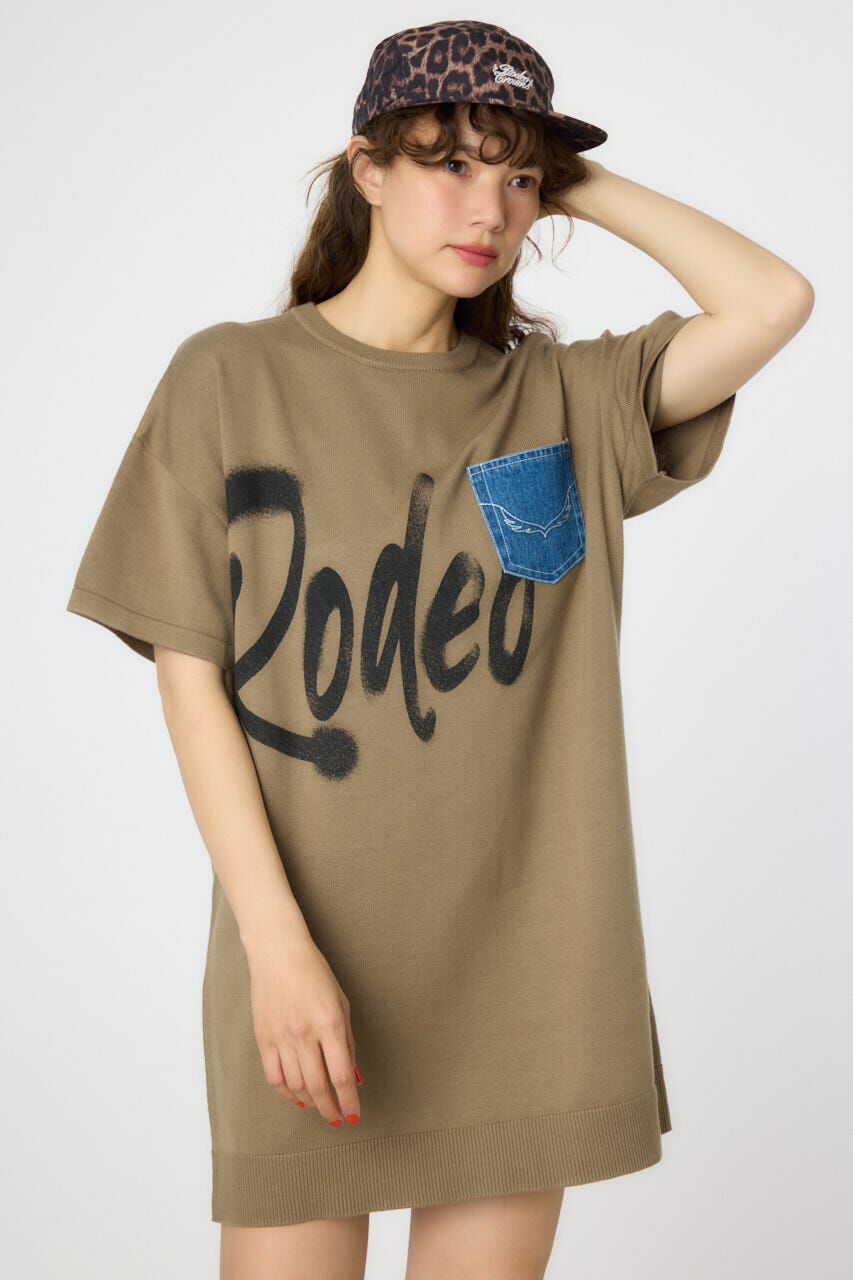RODEO CROWNS「スプレーロゴニットワンピース」|ワンピース|L/KHA1