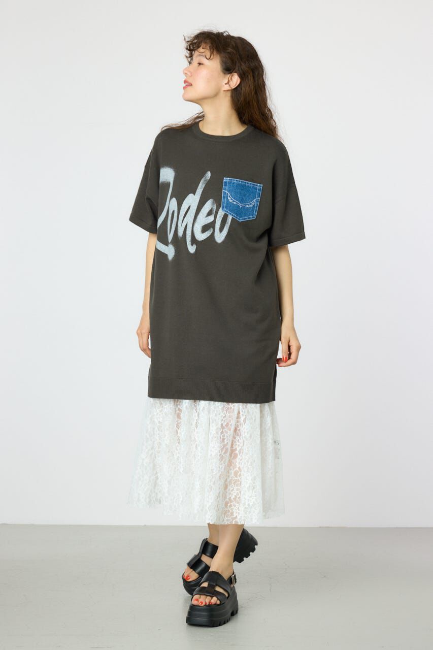 RODEO CROWNS「スプレーロゴニットワンピース」|ワンピース|