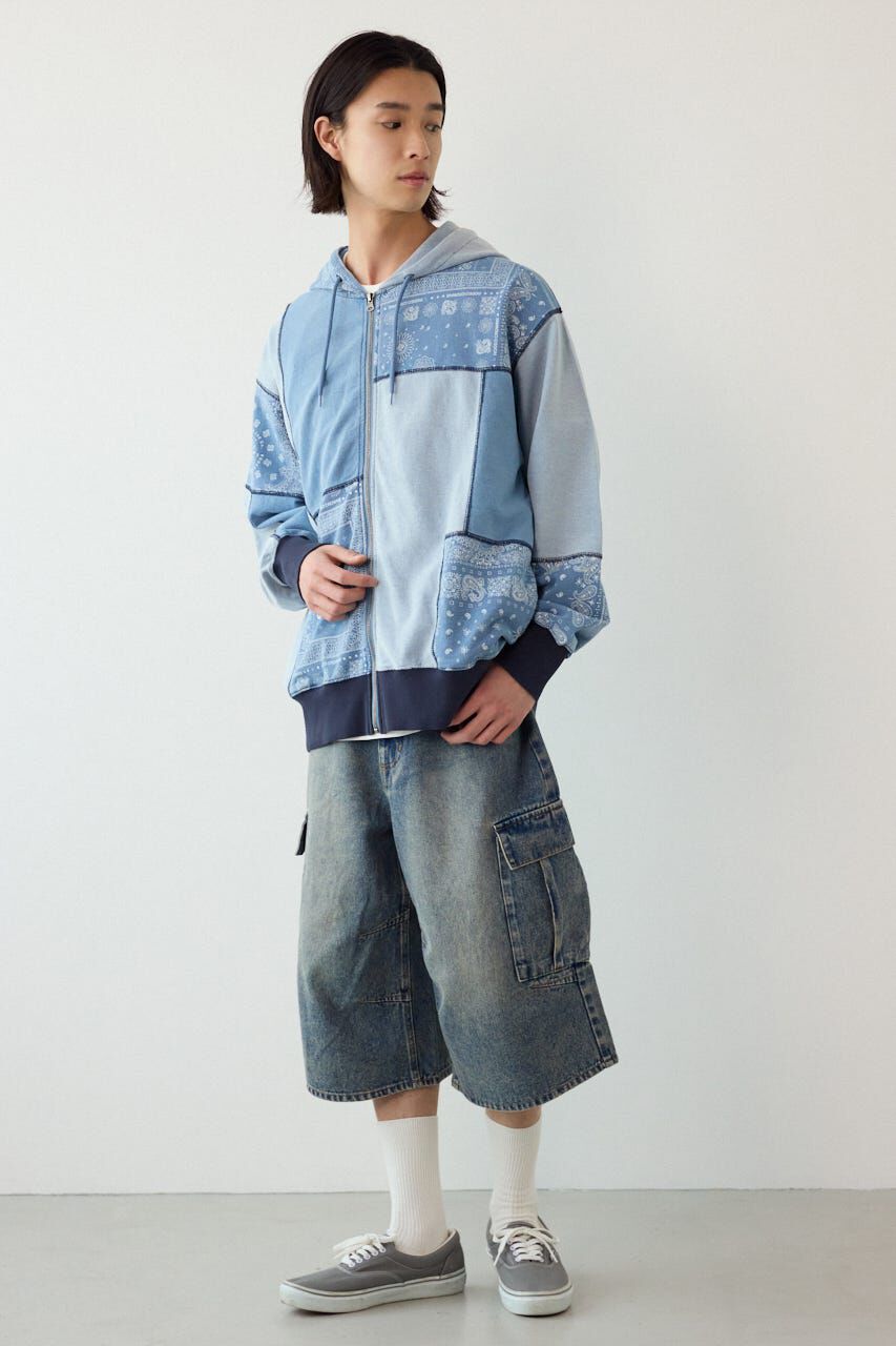 RODEO CROWNS「パッチワークZIPパーカー」|パーカー|