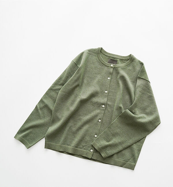 オローネ「フィッカスカーディガン」|カーディガン|グリーン