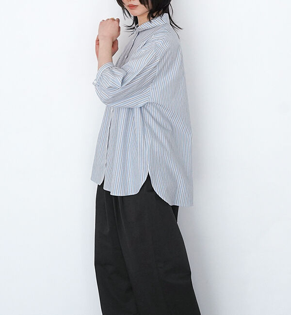 休日と詩「小さなポケットと襟のシャツ"7分袖"」|シャツ・ブラウス|