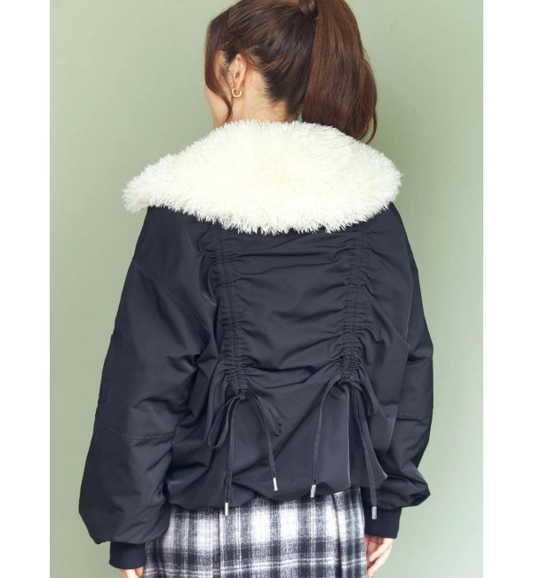 CALNAMUR「ファーカラーバルーンブルゾン」|ブルゾン・スタジャン|