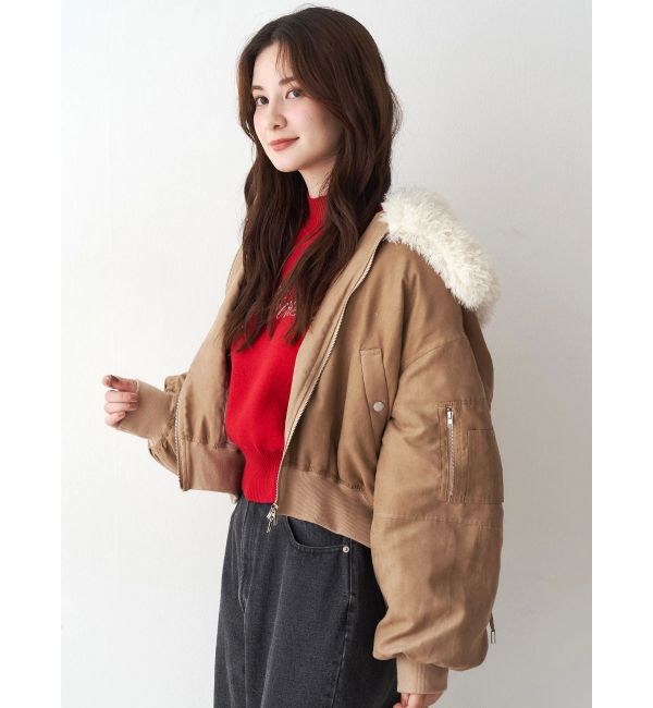 CALNAMUR「ファーカラーバルーンブルゾン」|ブルゾン・スタジャン|