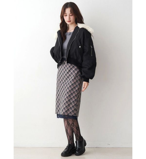 CALNAMUR「ファーカラーバルーンブルゾン」|ブルゾン・スタジャン|