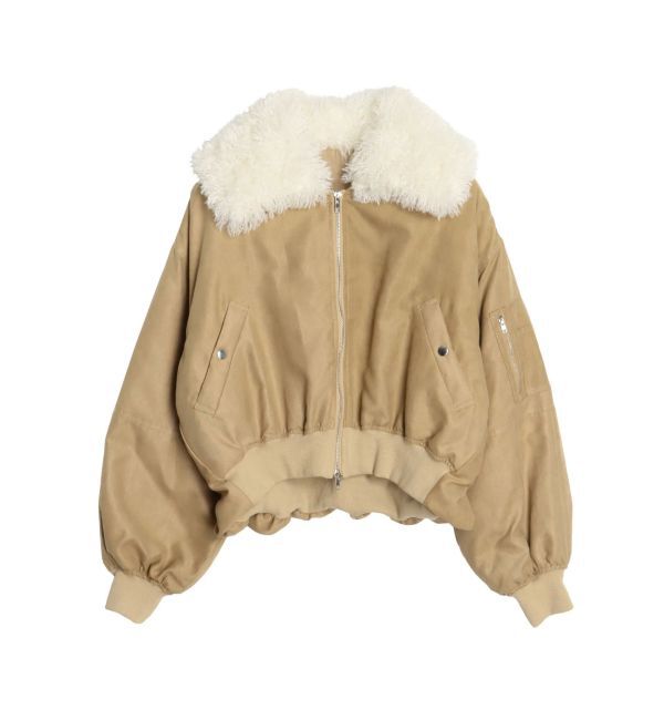 CALNAMUR「ファーカラーバルーンブルゾン」|ブルゾン・スタジャン|