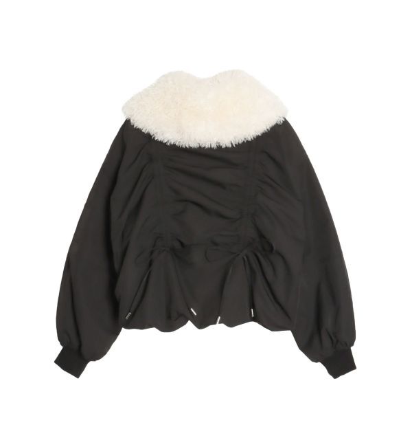 CALNAMUR「ファーカラーバルーンブルゾン」|ブルゾン・スタジャン|