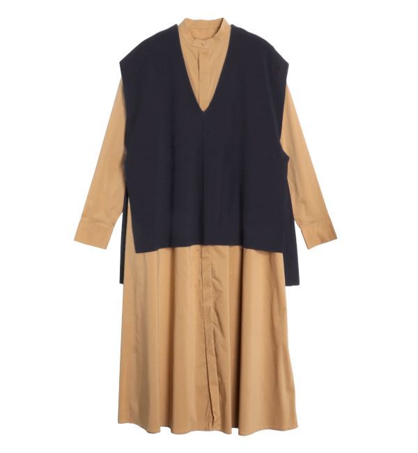 ELENDEEK「KNIT VEST LAYERED SH OP」|ワンピース|