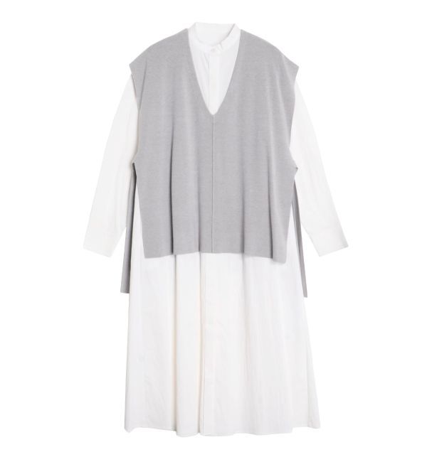 ELENDEEK「KNIT VEST LAYERED SH OP」|ワンピース|
