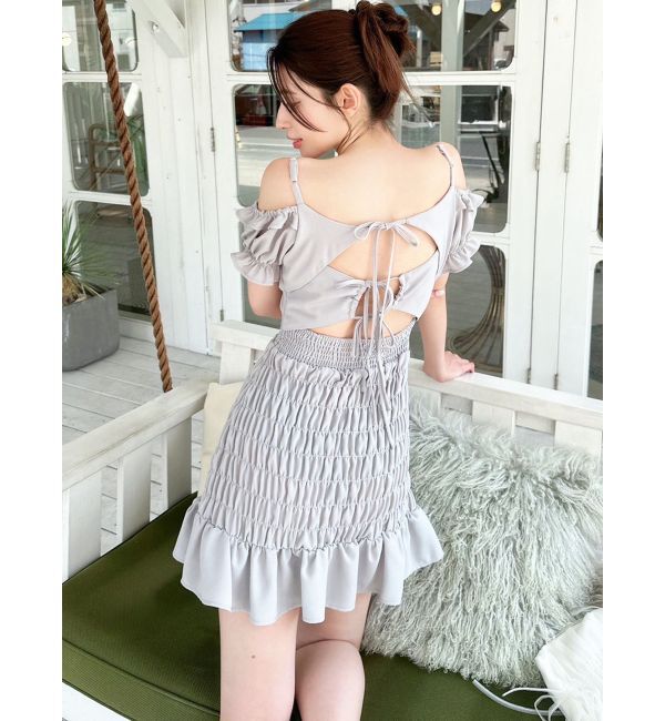 RESEXXY「シャーリングミニワンピース」|ワンピース|