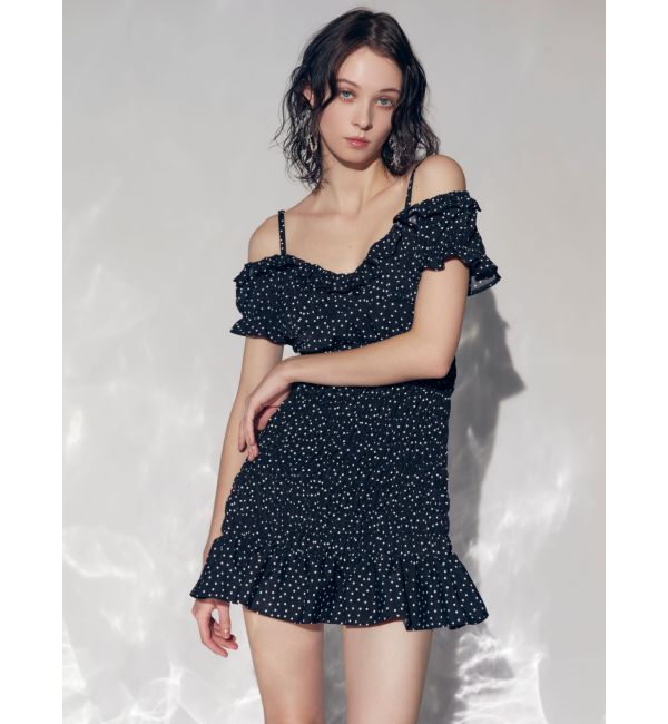 RESEXXY「シャーリングミニワンピース」|ワンピース|