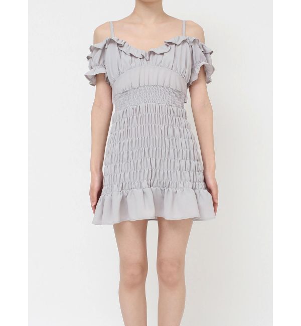 RESEXXY「シャーリングミニワンピース」|ワンピース|