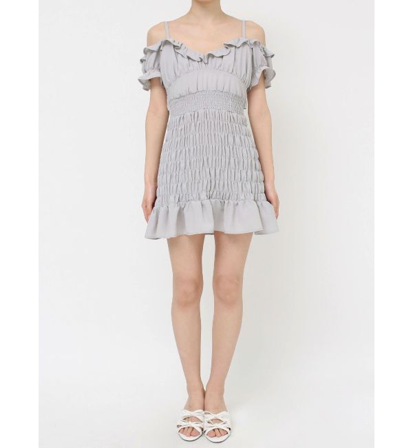 RESEXXY「シャーリングミニワンピース」|ワンピース|