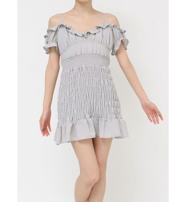 RESEXXY「シャーリングミニワンピース」|ワンピース|