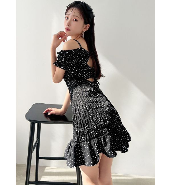 RESEXXY「シャーリングミニワンピース」|ワンピース|